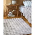 ラグ ラグマット モコモコ デザインラグ ラビットファー調｜185×185cm「furry doudou./ファーリードゥドゥ」