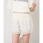 パンツ パッチワークレースショートパンツ レディース