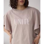 tシャツ ラッフルスリーブロゴTシャ