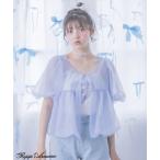 ブラウス シャツ 「girly line」チュールバルーンブラウス キッズ 子供服 女の子