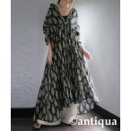 シャツワンピース ボタニカル柄シャツワンピース