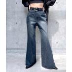 ジーンズ デニム デニムパンツ スリムレッグフレアデニム「4color/4size」 レディース