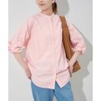 ショッピングバンド ブラウス シャツ 「追加」ROYAL NAVY/ロイヤルネイビー SLOBE別注 バンドカラーシャツ レディース