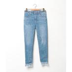 「American Eagle」 加工スキニーデニムパンツ 8 ブルー レディース
