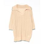 [URBAN RESEARCH] длинный рукав вязаный FREE бежевый женский 