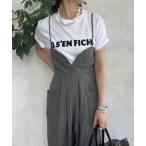 オールインワン 「WEB限定」ヘリンボーンストライプキャミオールインワン レディース