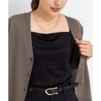 キャミソール アジャスター付サテンスムースキャミ
