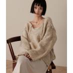 ニット セーター ２ＷＡＹフリンジメランジＬＳ　116690 レディース