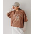 tシャツ 「ヴィンテージな風合い」ピグメントプリントビッグT レディース