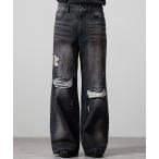 ジーンズ 「CLEL」Veiled Damage Denim / ヴェイルドダメージデニム メンズ レディース