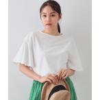 tシャツ 「S-LLサイズ」フレアスリーブカッソー「UV/接触冷感/洗濯機洗い可」 レディース