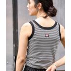 タンクトップ ノースリーブ RED KAP × FREAK'S STORE/レッドキャップ 別注 ボーダーヘンリータンクトップ レディース
