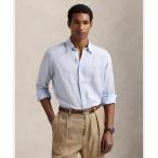 シャツ クラシック フィット ストライプド リネン シャツ メンズ