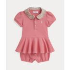 ベビー服 ロンパース フローラルカラー メッシュ バブル ショートオール