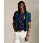 ポロシャツ カスタム スリム フィット ベア メッシュ ポロシャツ メンズ