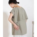 tシャツ バックケープ風デザインカットソー レディース