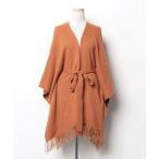 [TICCA] вязаный пончо FREE orange женский 
