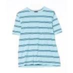 「patagonia」 ボーダー柄半袖Tシャツ S ブルー レディース