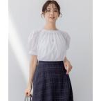 ブラウス シャツ ソフトローンパフスリーブ カットソー レディース