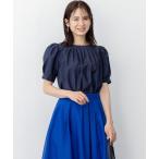 ブラウス シャツ ソフトローンパフスリーブ ブラウス レディース