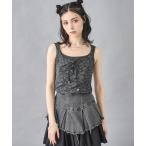 ショッピングタンクトップ レディース タンクトップ ノースリーブ レースアップ タンクトップ レディース