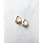 ピアス マットメタルドロップフープピアス レディース