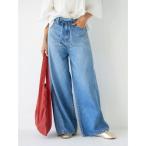 ジーンズ デニム デニムパンツ ウエストベルトデザインデニム レディース