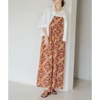 サロペット オーバーオール 「スザンヌさんコラボ」Suuバティック柄キャミサロペット レディース