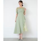 ショッピングドレス ドレス アシメラッフルレースドレス