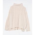 「soulberry」 タートルネックニット LL ホワイト レディース