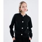 「JENNE」 ニットカーディガン MEDIUM ブラック レディース