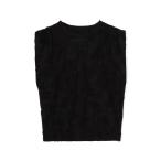 tシャツ バックカットジャカード ノースリーブトップス レディース