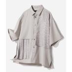 シャツ ジャガードプリーツフラシシャツ(HARE) メンズ