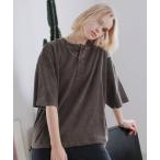 tシャツ ヴィンテージ加工サーマルヘンリーネックドローコードT メンズ レディース