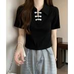 tシャツ ポロカラーカットソー レディース
