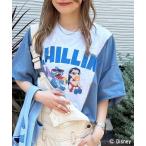 tシャツ 「Disney」リロ&スティッチ リメイク風TEE レディース