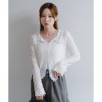 tシャツ 「S.Mサイズ展開」衿付きレースプルオーバー レディース