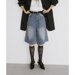 ジーンズ デニム デニムパンツ ウォッシュドデニムハーフパンツ レディース