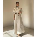 「anuans」 トレンチコート MEDIUM アイボリー レディース