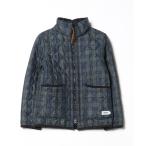 「ARMEN」 チェック柄ジップアップブルゾン 0 グリーン レディース