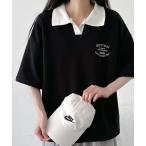 tシャツ 配色カラー Vネック 半袖Tシャツ レディース