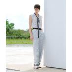 パンツ パネルドットプリントパンツ レディース