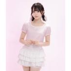 tシャツ ミニパフスリーブカットソー「大きいサイズ有り」 レディース