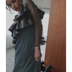 ショッピングドレス ドレス アシメジャガードフリルデザインワンピースドレス「Callarus」