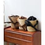 ショッピングカゴバッグ ハンドバッグ リボンハンドルバケツカゴバッグ