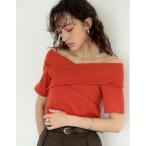 tシャツ 「2025 SUMMER COLLECTION」2WAYリブカットソーオフショルクロスデザイントップス レディース