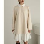 「JILL STUART」 ドッキングワンピース 2 ベージュ レディース