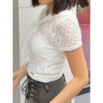 tシャツ 半袖 レース2ピーストップ レディース