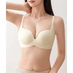 ブラジャー ソリッドカラー 脇高 ノンワイヤー 3/4 ブラジャー