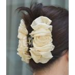 ヘアクリップ ローズオーガンジークリップ